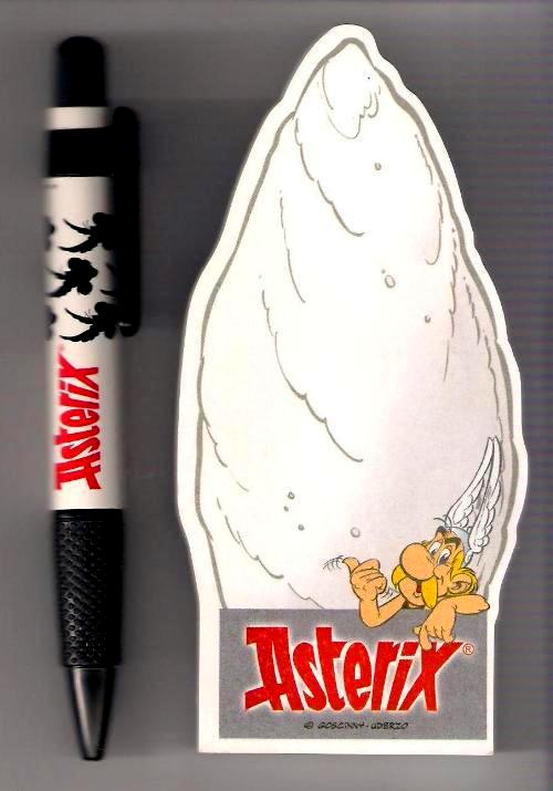 Asterix Kugelschreiber und Hinkelstein Notiz-Haftis.jpg